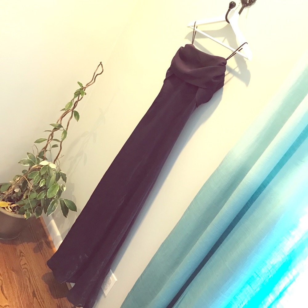 Flowy plum formal dress